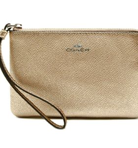 Coach Metallic Gold Wristlet
